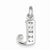 Sterling Silver White CZ Initial J Pendant, Pendants for Necklace