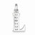 Sterling Silver White CZ Initial L Pendant, Pendants for Necklace