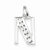 Sterling Silver White CZ Initial N Pendant, Pendants for Necklace