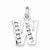 Sterling Silver White CZ Initial W Pendant, Pendants for Necklace