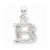 Sterling Silver CZ Initial B Pendant, Stylish Pendants for Necklace