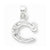 Sterling Silver CZ Initial C Pendant, Classy Pendants for Necklace