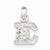 Sterling Silver CZ Initial E Pendant, Appealing Pendants for Necklace