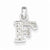 Sterling Silver CZ Initial F Pendant, Charm