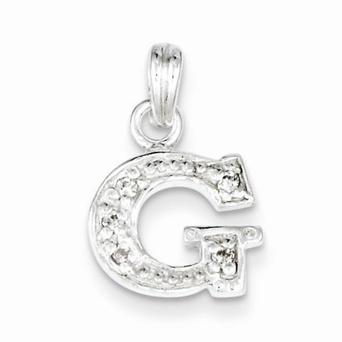 Sterling Silver CZ Initial G Pendant, Adorable Pendants for Necklace