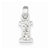Sterling Silver CZ Initial I Pendant, Beautiful Pendants for Necklace