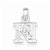 Sterling Silver CZ Initial N Pendant, Pretty Pendants for Necklace