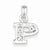 Sterling Silver CZ Initial P Pendant, Lovely Pendants for Necklace