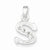 Sterling Silver CZ Initial S Pendant, Classy Pendants for Necklace