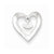 Sterling Silver Polished Heart w/CZ Dangle Pendant, Pendants for Necklace