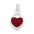 Sterling Silver Stellux Crystal Polished Heart Pendant, Pendants for Necklace