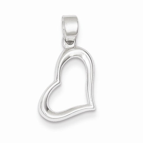 Sterling Silver Polished Heart Pendant, Delightful Pendants for Necklace