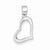 Sterling Silver Polished Heart Pendant, Delightful Pendants for Necklace