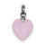 Sterling Silver Rose Quartz Heart Charm hide-image