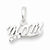 Sterling Silver CZ Polished Mom Pendant, Pendants for Necklace