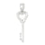 Sterling Silver Polished Key pendant, Stylish Pendants for Necklace