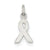 Sterling Silver White Enameled Awareness Charm hide-image