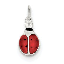 Sterling Silver Enameled Lady Bug Charm hide-image