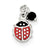 Sterling Silver Red Enameled Ladybug w/Bead Charm hide-image