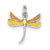 Sterling Silver Yellow & Orange Dragonfly Charm hide-image