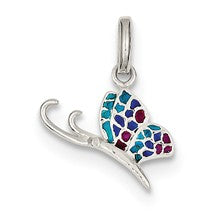 Sterling Silver Enameled Butterfly Charm hide-image