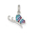 Enameled Butterfly Charm in Sterling Silver