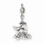 Sterling Silver Antiqued Witch Slide Pendant, Pendants for Necklace