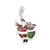 Enameled Santa Charm in Sterling Silver