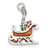 Sterling Silver Enameled Santa's Sled Charm hide-image