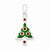 Sterling Silver Enameled Christmas Tree Pendant, Pendants for Necklace