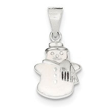 Sterling Silver Enameled Snowman Charm hide-image