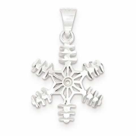 Sterling Silver Snowflake Pendant, Classy Pendants for Necklace