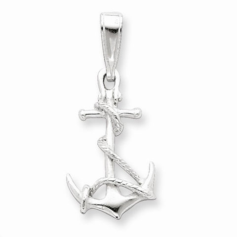 Sterling Silver Anchor & Rope Pendant, Pendants for Necklace