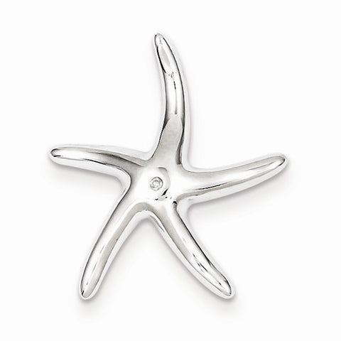 Sterling Silver Diamond accent Starfish Pendant, Pendants for Necklace