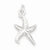 Sterling Silver Textured Starfish Pendant, Pendants for Necklace