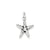 Antiqued Starfish Charm in Sterling Silver
