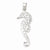 Sterling Silver Hammered Polished Seahorse Pendant, Pendants for Necklace