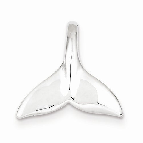 Sterling Silver Whale Tail Slide Pendant, Pendants for Necklace