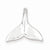 Sterling Silver Whale Tail Slide Pendant, Pendants for Necklace