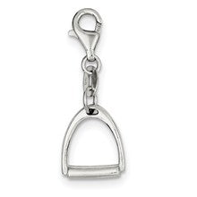 Sterling Silver Small Polished Horse Stirrup Charm hide-image