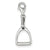 Sterling Silver Small Polished Horse Stirrup Charm hide-image