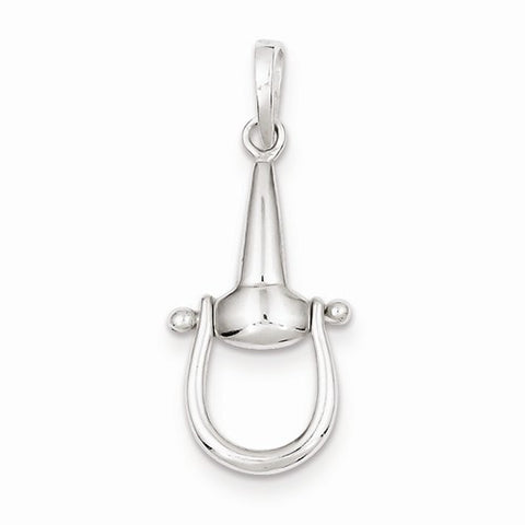 Sterling Silver Polished Stirrup Pendant, Pendants for Necklace