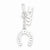 Sterling Silver Polished Luck & Horseshoe Pendant, Pendants for Necklace