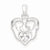 Sterling Silver Polished Claddagh with CZ Pendant, Pendants for Necklace