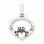 Sterling Silver Antiqued Claddagh Pendant, Lovely Pendants for Necklace