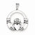 Sterling Silver Antiqued Claddagh Pendant, Stylish Pendants for Necklace