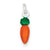 Sterling Silver Enameled Polished Carrot Charm hide-image