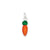 Enameled Polished Carrot Charm in Sterling Silver