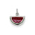 Enameled Watermelon Slice Charm in Sterling Silver