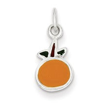 Sterling Silver Enameled Orange Charm hide-image